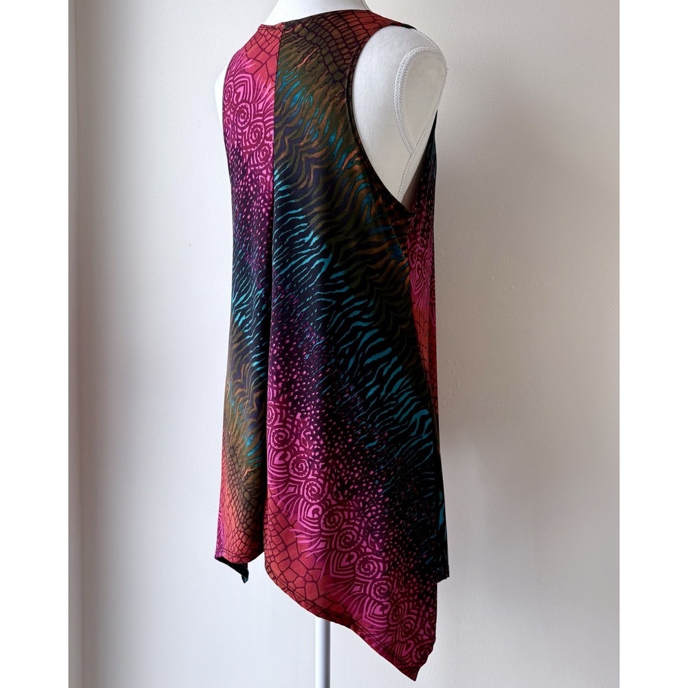 Jostar Women's HIT Side Droptank Tunic M Multicolor Sleeveless Festival Party - Picture 4 of 6